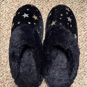 Cozy Starry Black Slippers